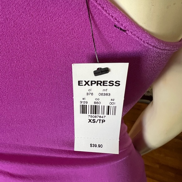 Express One Fuchsia Shoulder Top - Picture 8 of 9